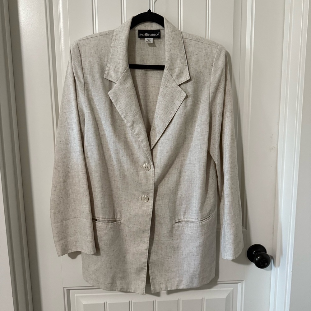 Sag Harbor Linen Blazer Vintage